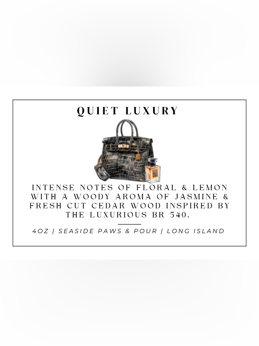 4oz Quiet Luxury Soy Candle - Picture 2 of 2